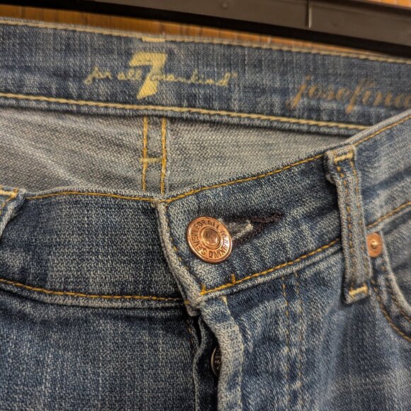 7 For All Mankind Josefina Distressed Jeans-Size 24 - Picture 2 of 5
